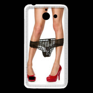 Coque Huawei Y550 Escarpins rouges vernis lingerie dentelle noire sexy