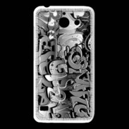 Coque Huawei Y550 graffiti seamless background en noir et blanc