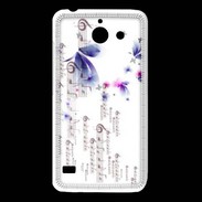 Coque Huawei Y550 Papillons et notes de musique