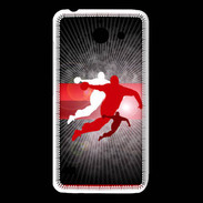 Coque Huawei Y550 Illustration Handball en noir et rouge