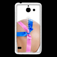 Coque Huawei Y550 Femme enceinte avec ruban bleu et rose