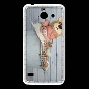 Coque Huawei Y550 Bébé nounours dormant dans une bassine