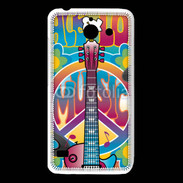 Coque Huawei Y550 Peace love music 3