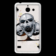 Coque Huawei Y550 Carte tête de mort trèfle