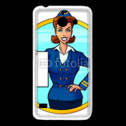 Coque Huawei Y550 Hôtesse de l'air 5