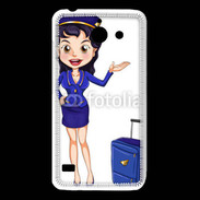 Coque Huawei Y550 Hôtesse de l'air 7