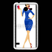 Coque Huawei Y550 Hôtesse de l'air 9