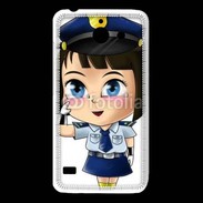 Coque Huawei Y550 Cute cartoon illustration of a policewoman