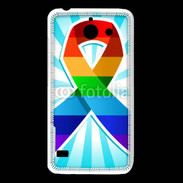 Coque Huawei Y550 Rainbow Pride Ribbon