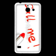 Coque Huawei Y550 Call me en rouge à lèvres