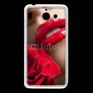 Coque Huawei Y550 Bouche et rose glamour
