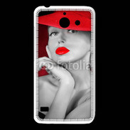 Coque Huawei Y550 Femme élégante en noire et rouge 15