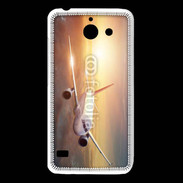 Coque Huawei Y550 Avion de ligne au coucher de soleil