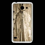 Coque Huawei Y550 Vieux biplans en noir et blanc