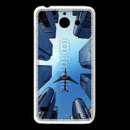 Coque Huawei Y550 Avion de ligne au dessus des immeubles