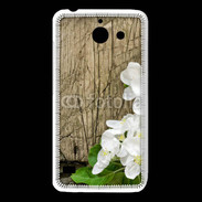 Coque Huawei Y550 Fleurs sur fond en bois