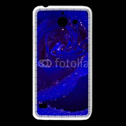 Coque Huawei Y550 Fleur rose bleue