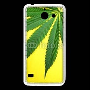 Coque Huawei Y550 Feuille de cannabis sur fond jaune