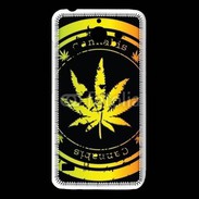 Coque Huawei Y550 Grunge stamp with marijuana leaf