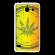 Coque Huawei Y550 Marijuana stamp on rastafarian background