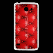 Coque Huawei Y550 Capitonnage cuir rouge