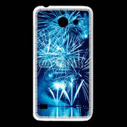 Coque Huawei Y550 Feu d'artifice en noir et bleu