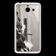 Coque Huawei Y550 Pêcheur noir et blanc