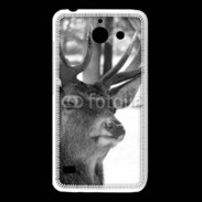 Coque Huawei Y550 Tête de Cerf en noir et blanc