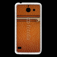 Coque Huawei Y550 Effet cuir avec zippe