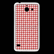 Coque Huawei Y550 Effet vichy rouge et blanc