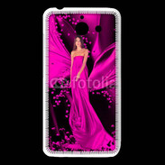 Coque Huawei Y550 Mode robe longue fushia