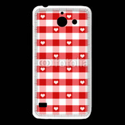 Coque Huawei Y550 Mode vichy rouge avec coeur