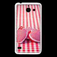 Coque Huawei Y550 Mode vichy et petit coeur