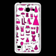 Coque Huawei Y550 Fond fashion rose