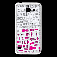 Coque Huawei Y550 Fond fashion rose 3