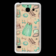 Coque Huawei Y550 Fond fashion vert et marron