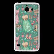 Coque Huawei Y550 Fond fashion rose et vert