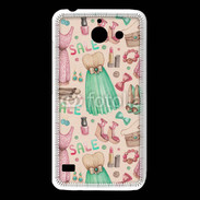 Coque Huawei Y550 Fond fashion rose et vert 2