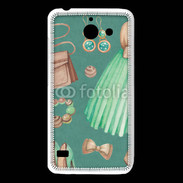 Coque Huawei Y550 Fond fashion vert et marron 2
