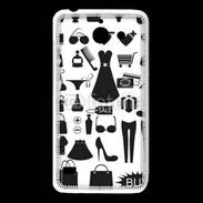 Coque Huawei Y550 Fond fashion noir et blanc 2
