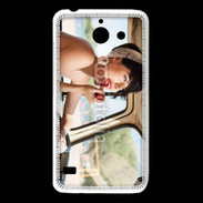 Coque Huawei Y550 Femme glamour qui se met du rouge à lèvre