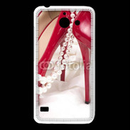 Coque Huawei Y550 Escarpins rouges et perles