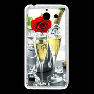 Coque Huawei Y550 Champagne et rose rouge
