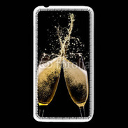 Coque Huawei Y550 Coupes de champagne sur fond noir