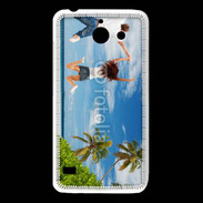 Coque Huawei Y550 Couple sautant devant la mer