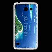 Coque Huawei Y550 île en former de cœur au milieu de la mer
