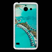 Coque Huawei Y550 Vue aérienne Bungalow à Tahiti