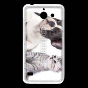 Coque Huawei Y550 Duo chien et chat