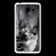 Coque Huawei Y550 Rhinocéros noir et blanc