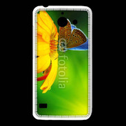 Coque Huawei Y550 Papillon posé sur une fleur